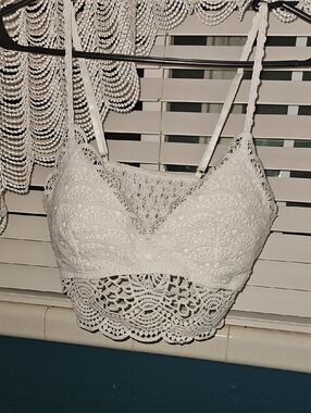 White Lace Bralette Crop Top